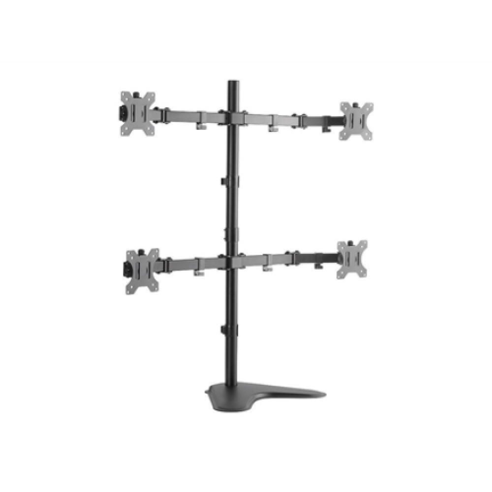 Logilink BP0046 Quad Monitor Desk Stand 13-32 , Logilink , Desk Mount , BP0046 , 13-32 , Maximum weight (capacity) Carrying capacity of each arm: Max. 8 kg kg , Black