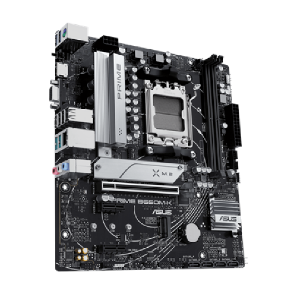 Asus , PRIME B650M-K , Processor family AMD , Processor socket AM5 , DDR5 , Supported hard disk drive interfaces SATA, M.2 , Number of SATA connectors 4