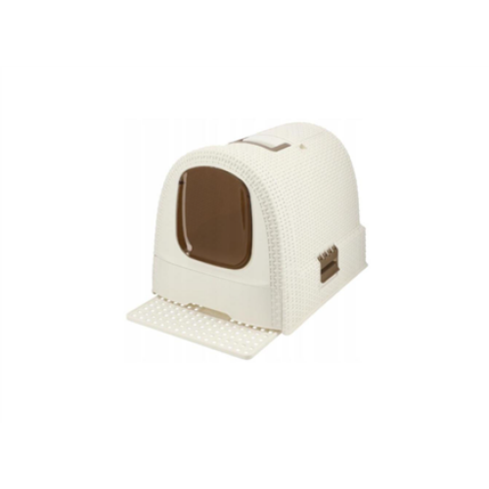 Curver Cat Toilet with Lid 198849 Cream