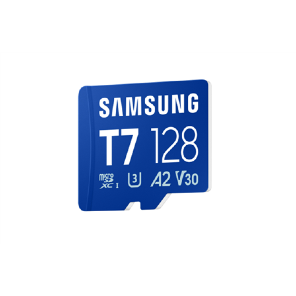 Samsung MicroSD card , T7 , 128 GB , microSDXC , Flash memory class U3, V30, A2