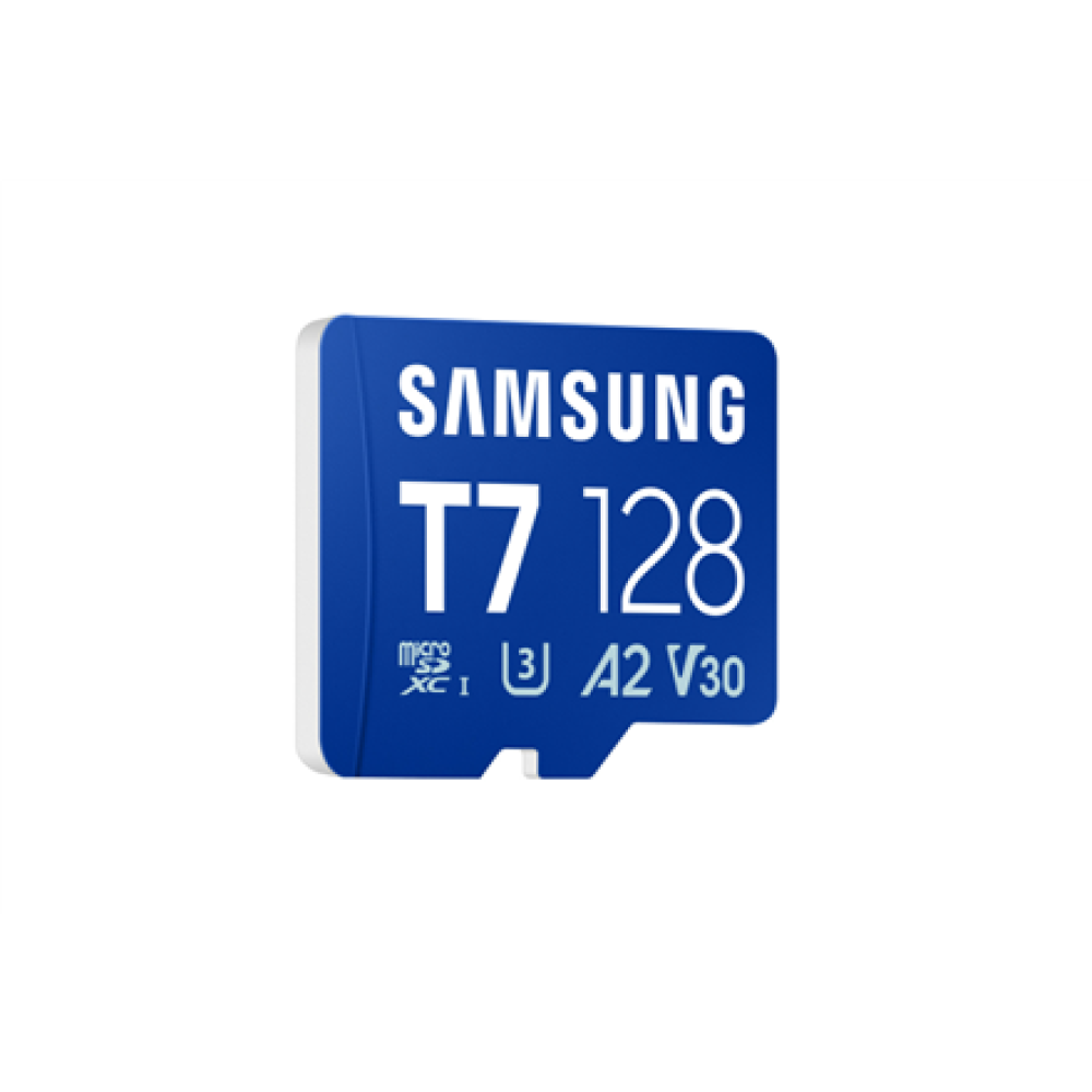 Samsung MicroSD card , T7 , 128 GB , microSDXC , Flash memory class U3, V30, A2