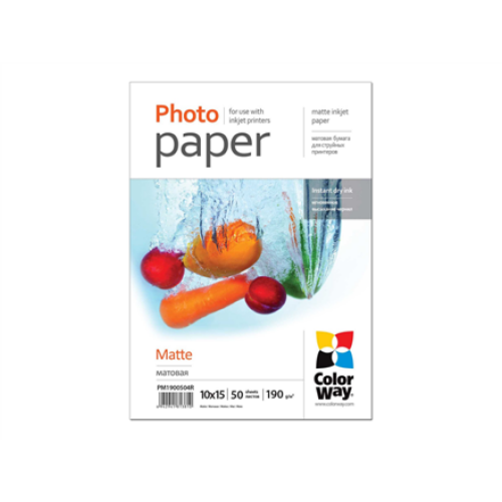 190 g/m² , 10x15 , Matte Photo Paper