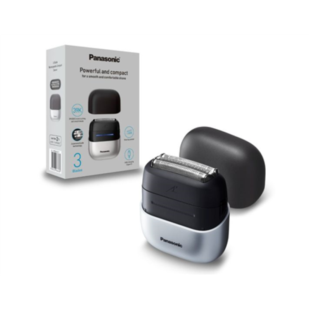 Panasonic Rechargeable Electric Shaver , ES-CM3BKS503 , Operating time (max) 45 min , Wet & Dry , Lithium Ion , Silver/Black