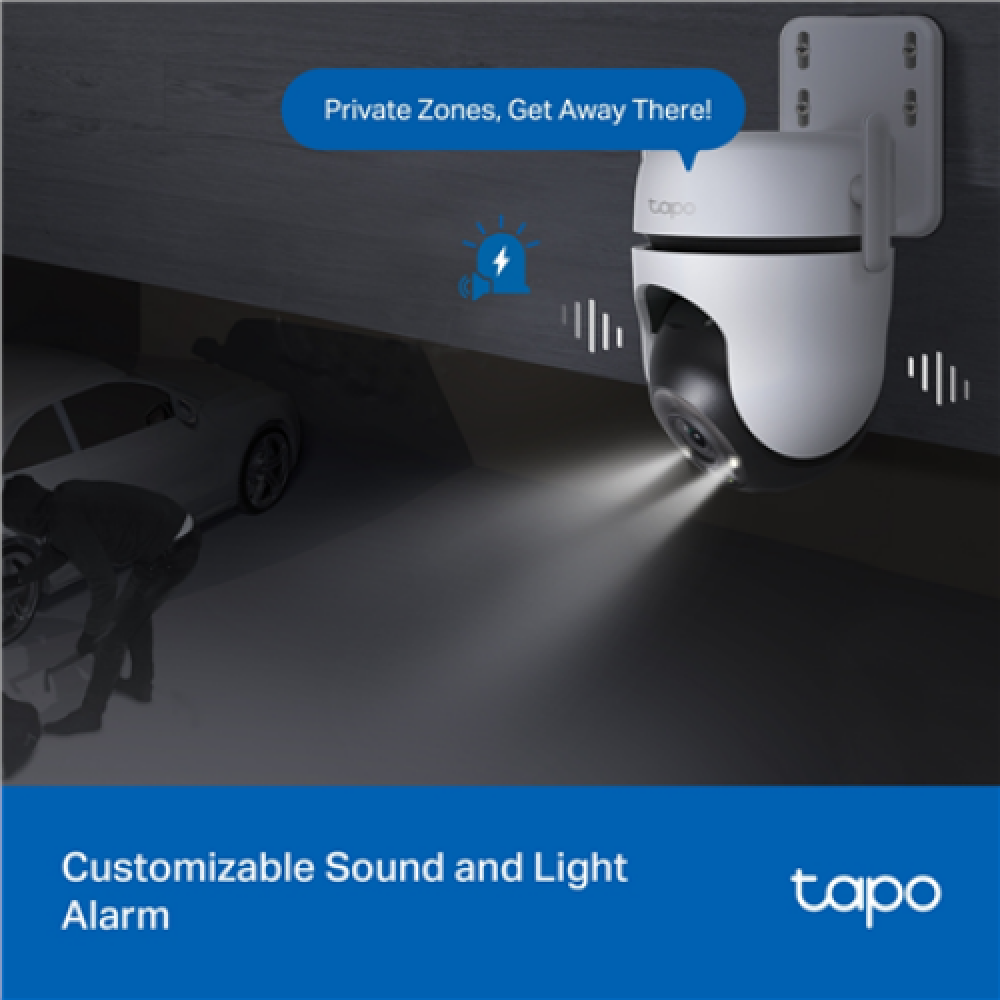 TP-LINK , Pan/Tilt Security Wi-Fi Camera , Tapo C520WS , Dome , 4 MP , 3.18 mm/F1.6 , IP66 , H.264 , MicroSD, up to 512 GB