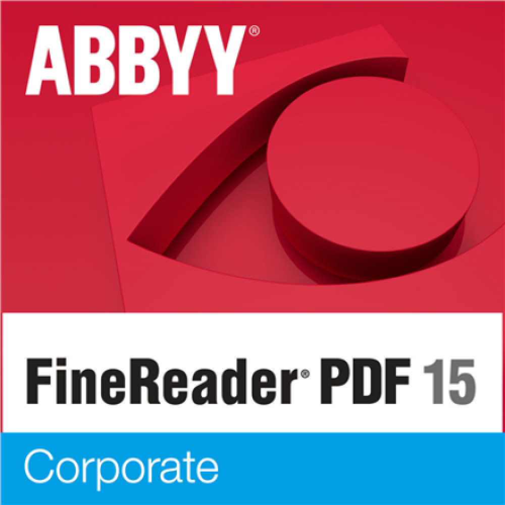 Abbyy FineReader 15 Corporate, Volume License (per Seat), 1 year(s), License quantity 11-25 user(s), Software Maintenance