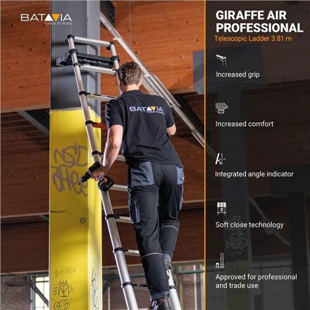 Batavia B.V. , Giraffe PRO Telescopic Ladder 3.81 m