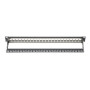 Digitus , Modular Patch Panel , DN-91411 , Layout Keystone Entry: Straight; Area of application: 483 mm (19) cabinet; Suitable for 483 mm (19) cabinet mounting; Housing material: 1.5 mm SPCC cold rolled stell sheet, powder-coated; Ports: 24 , Black