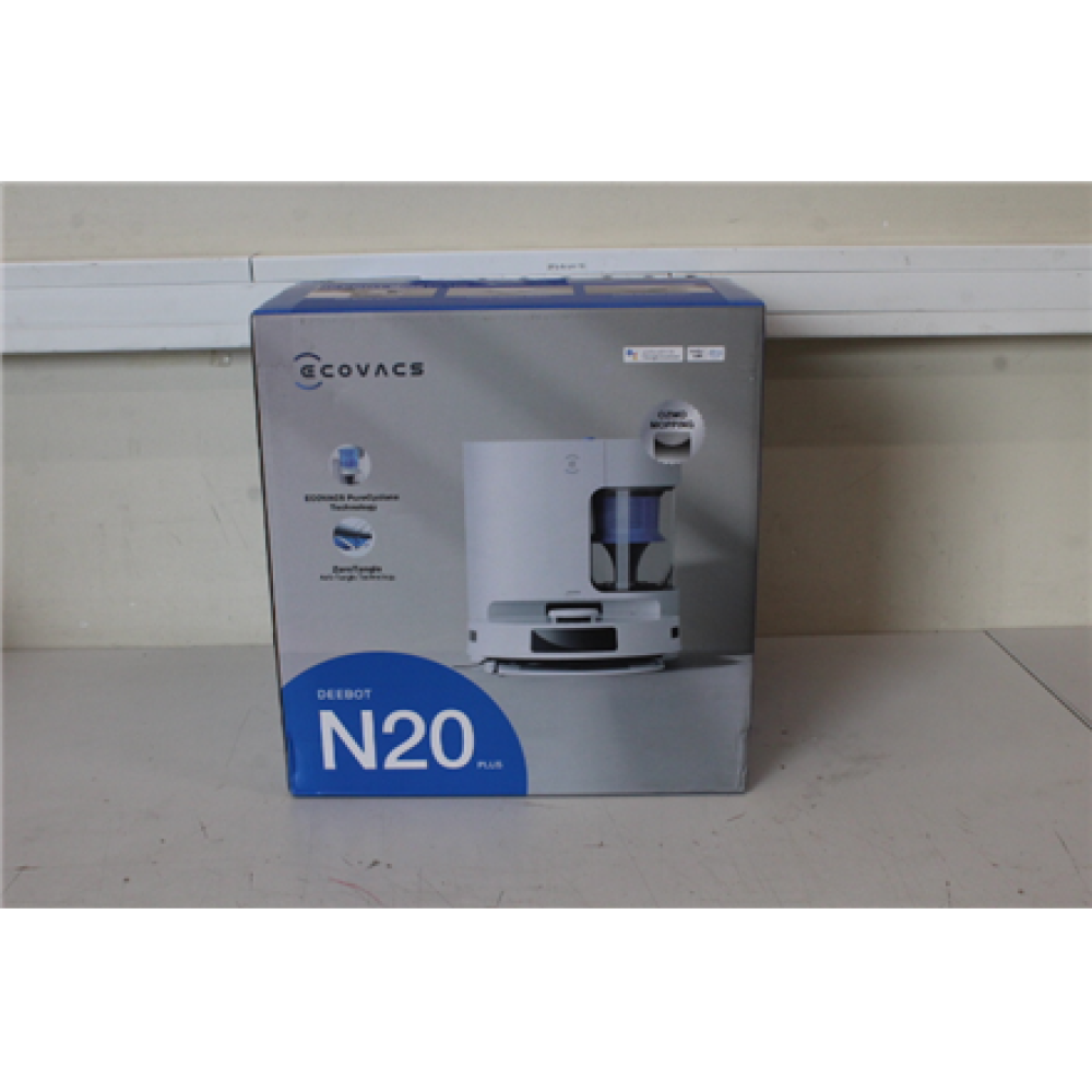 SALE OUT. Ecovacs DEEBOT N20 PLUS Vacuum cleaner, Robot, Wet&Dry, Operating time 300 min, Dust bin 0,4 L, 5200 mAh, White + Auto-empty stati , Ecovacs , Robotic Vacuum Cleaner , DEEBOT N20 PLUS , Wet&Dry , Operating time (max) 300 min , Lithium-Io