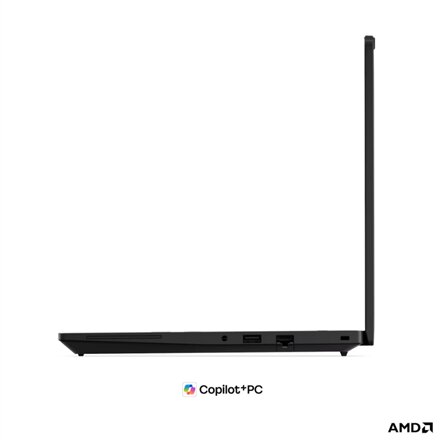 Lenovo ThinkPad T14 G7 AMD , Black , 14 , IPS , WUXGA , 1920 x 1200 pixels , Anti-glare , AMD Ryzen AI 5 PRO , 440 , 16 GB , SODIMM DDR5 , Solid-state drive capacity 512 GB , AMD Radeon 840M Graphics , Windows 11 Pro , 802.11be , Bluetooth version 5.4 , K