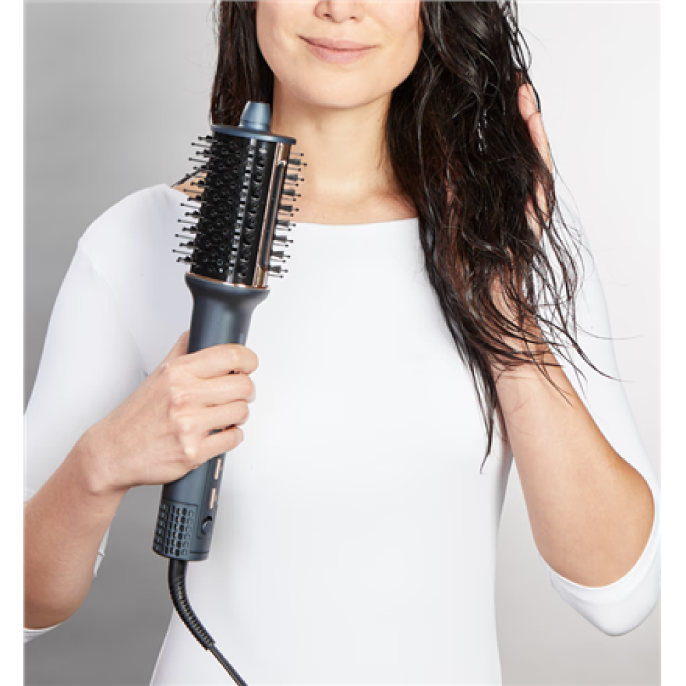 Rowenta Hair straightening brush/hair dryer , UB9720E0 , Ion conditioning , Number of heating levels 3 , 1100 W , Blue/Copper