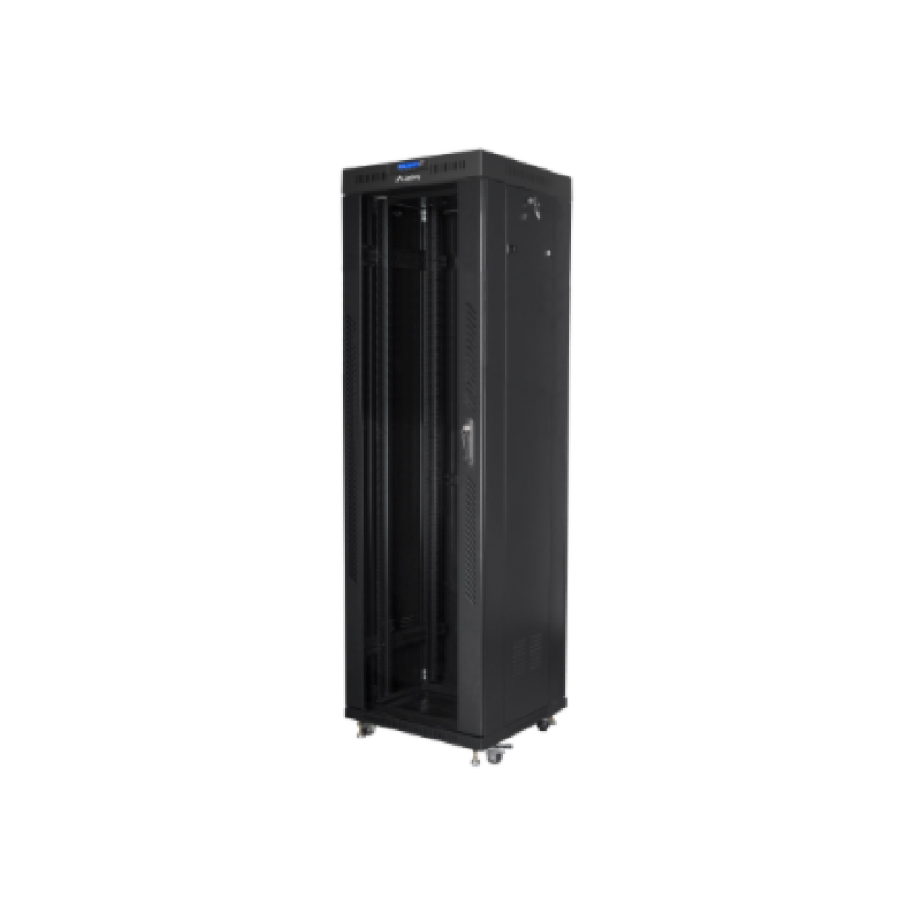 Lanberg , Rack cabinet 19 free-standing 42U/600x600 (flat pack) with glass door lCD V2 , FF01-6642-12BL , Black
