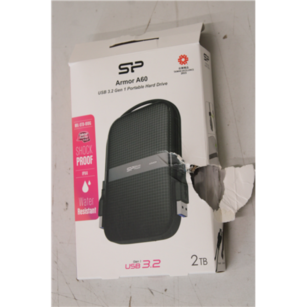 SALE OUT. Silicon Power HDD A60 , 2000 GB , 2.5 , USB 3.2 Gen 1 , Black , DAMAGED PACKAGING