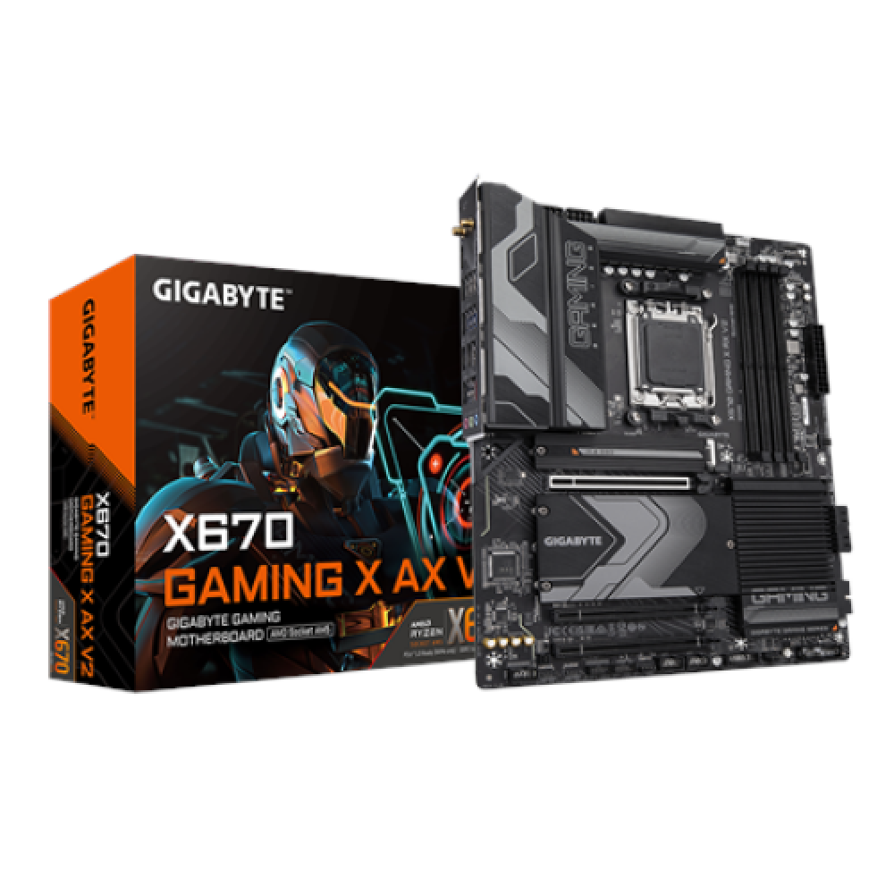Gigabyte , X670 GAMING X AX V2 , Processor family AMD , Processor socket AM5 , DDR5 DIMM , Supported hard disk drive interfaces SATA, M.2 , Number of SATA connectors 4