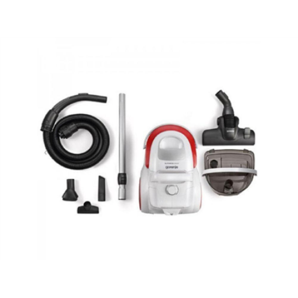 Gorenje , Vacuum cleaner , VCEB01GAWWF , With water filtration system , Wet suction , Power 800 W , Dust capacity 3 L , White/Red