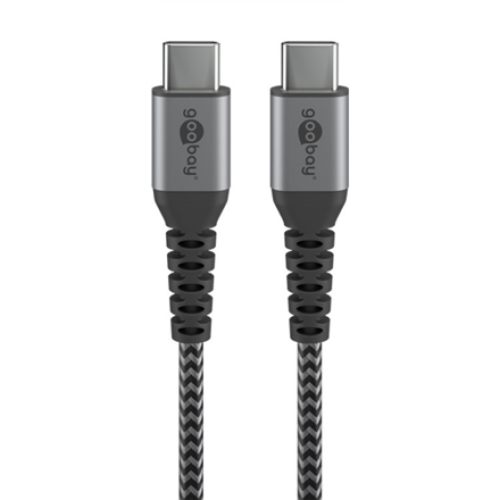 Goobay , USB-C to USB-C Textile Cable with Metal Plugs , 49302 , USB-C to USB-C USB-C male , USB-C male