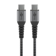 Goobay , USB-C to USB-C Textile Cable with Metal Plugs , 49302 , USB-C to USB-C USB-C male , USB-C male