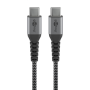 Goobay , USB-C to USB-C Textile Cable with Metal Plugs , 49302 , USB-C to USB-C USB-C male , USB-C male