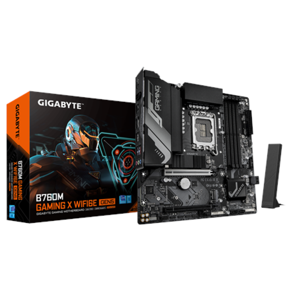 Gigabyte B760M GAMING X WIFI6E GEN5 , Processor family Intel , Processor socket LGA1700 , DDR5 , Supported hard disk drive interfaces SATA, M.2 , Number of SATA connectors 4