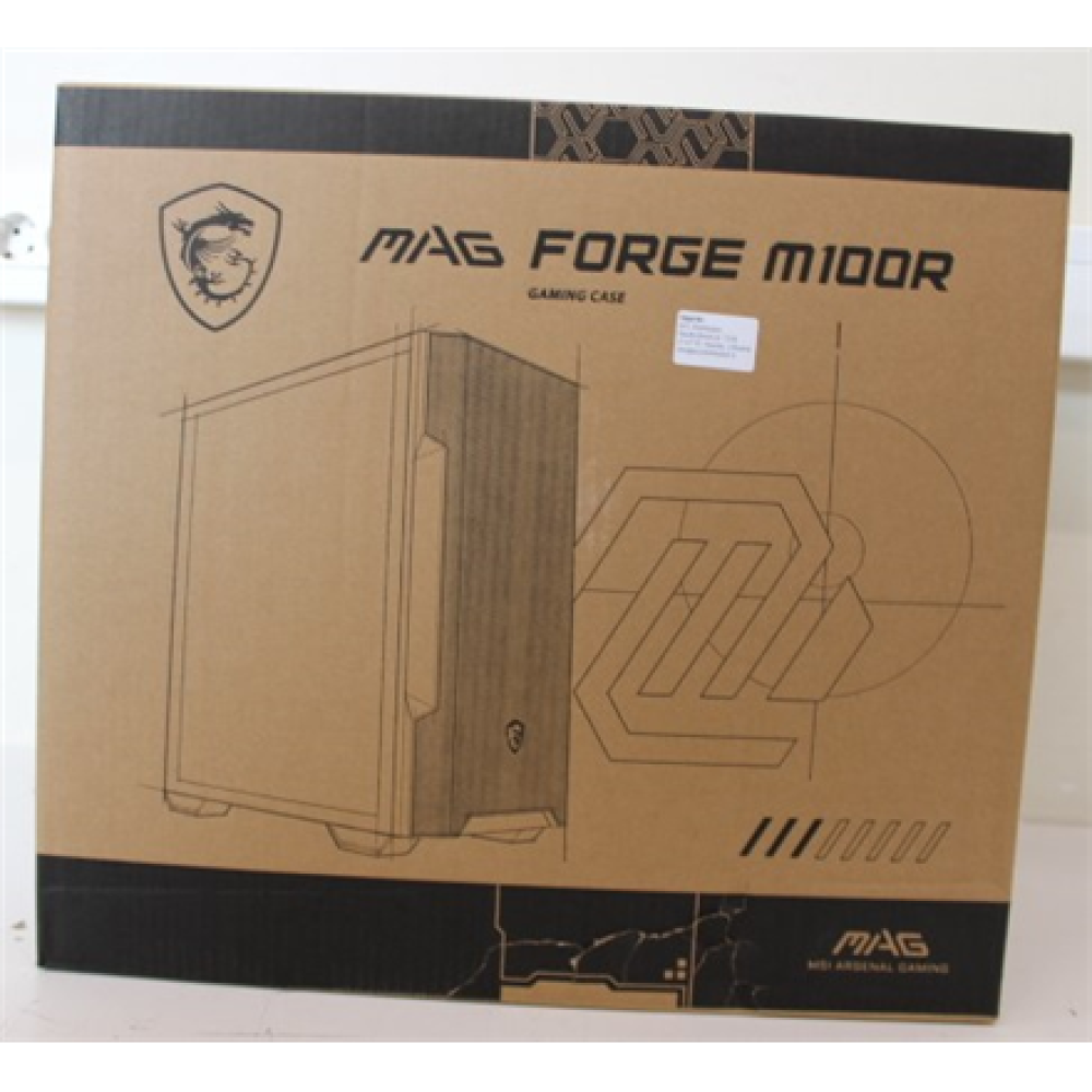 SALE OUT. MSI MAG FORGE M100R PC Case, Micro ATX Tower, USB 3.2, Black , MSI , MAG FORGE M100R , Side window , Black , Micro ATX Tower , DAMAGED PACKAGING , Power supply included No , ATX