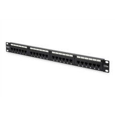 Digitus , Patch Panel , DN-91524U , 48.2 x 4.4 x 10.9 cm , Category: CAT 5e; Ports: 24 x RJ45; Retention strength: 7.7 kg; Insertion force: 30N max , Black