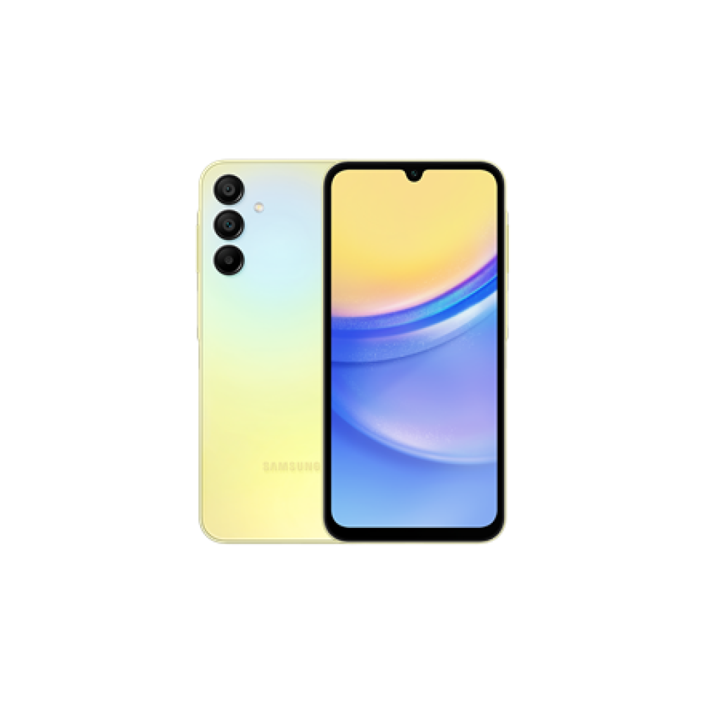 Samsung Galaxy , A15 (A156) , Yellow , 6.5 , Super AMOLED , 1080 x 2340 pixels , Mediatek , Internal RAM 4 GB , 128 GB , Dual SIM , 4G , 5G , Main camera resolution 50+5+2 MP , Secondary camera resolution 13 MP , Android , 14