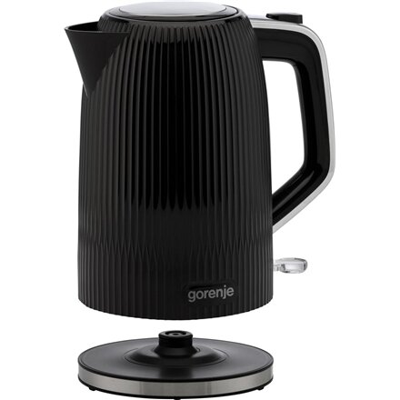 Gorenje K17DPB , Kettle , Electric , 1.7 L , 2200 W , Plastic/Stainless steel , 360° rotational base , Black