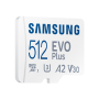 Samsung , microSD Card , EVO PLUS , 512 GB , MicroSDXC , Flash memory class 10 , SD adapter