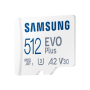 Samsung , microSD Card , EVO PLUS , 512 GB , MicroSDXC , Flash memory class 10 , SD adapter