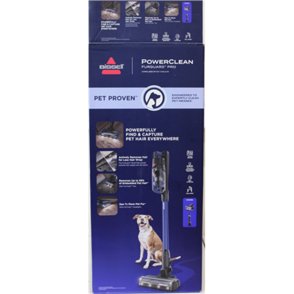 SALE OUT. Bissell Stick Vacuum , PowerClean FurGuard Pro , Cordless operating , 280 W , 25.2 V , Operating time (max) 50 min , Black/Titanium/Midnight Blue , Warranty 24 month(s) , Battery warranty 24 month(s) , DEMO