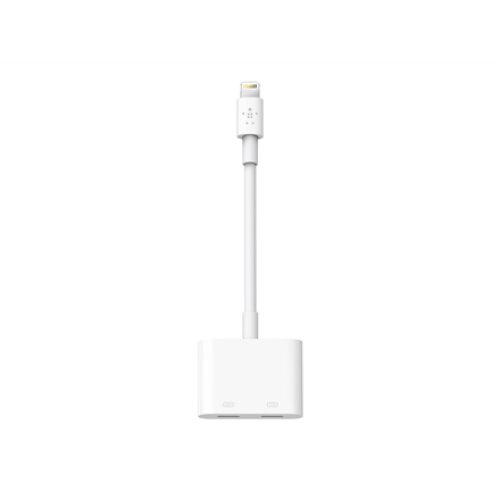 Belkin , Lightning Audio + Charge RockStar Cable, 11.5 cm, White , F8J198btWHT