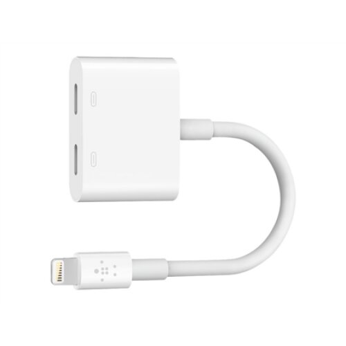 Belkin , Lightning Audio + Charge RockStar Cable, 11.5 cm, White , F8J198btWHT