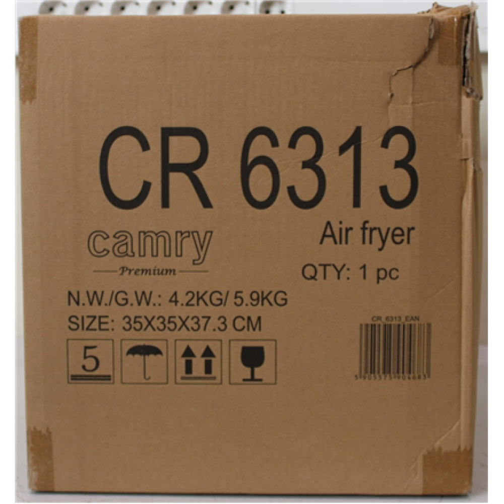 SALE OUT. Camry CR 6313 Airfryer Oven, 12 programs, Capacity 5l, White , Camry Airfryer Oven , CR 6313 , Power 2000 W , Capacity 5 L , Convection , White , DAMAGED PACKAGING , 24 month(s)