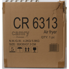 SALE OUT. Camry CR 6313 Airfryer Oven, 12 programs, Capacity 5l, White , Camry Airfryer Oven , CR 6313 , Power 2000 W , Capacity 5 L , Convection , White , DAMAGED PACKAGING , 24 month(s)
