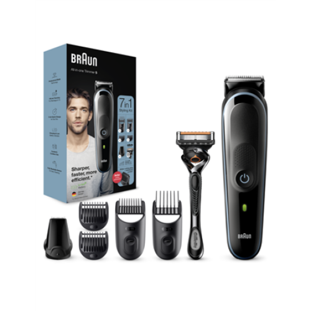 Braun All-in-one trimmer MGK5345 Cordless and corded Number of length steps 13 Black/Blue