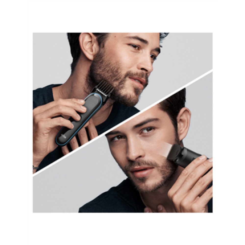 Braun All-in-one trimmer MGK5345 Cordless and corded Number of length steps 13 Black/Blue