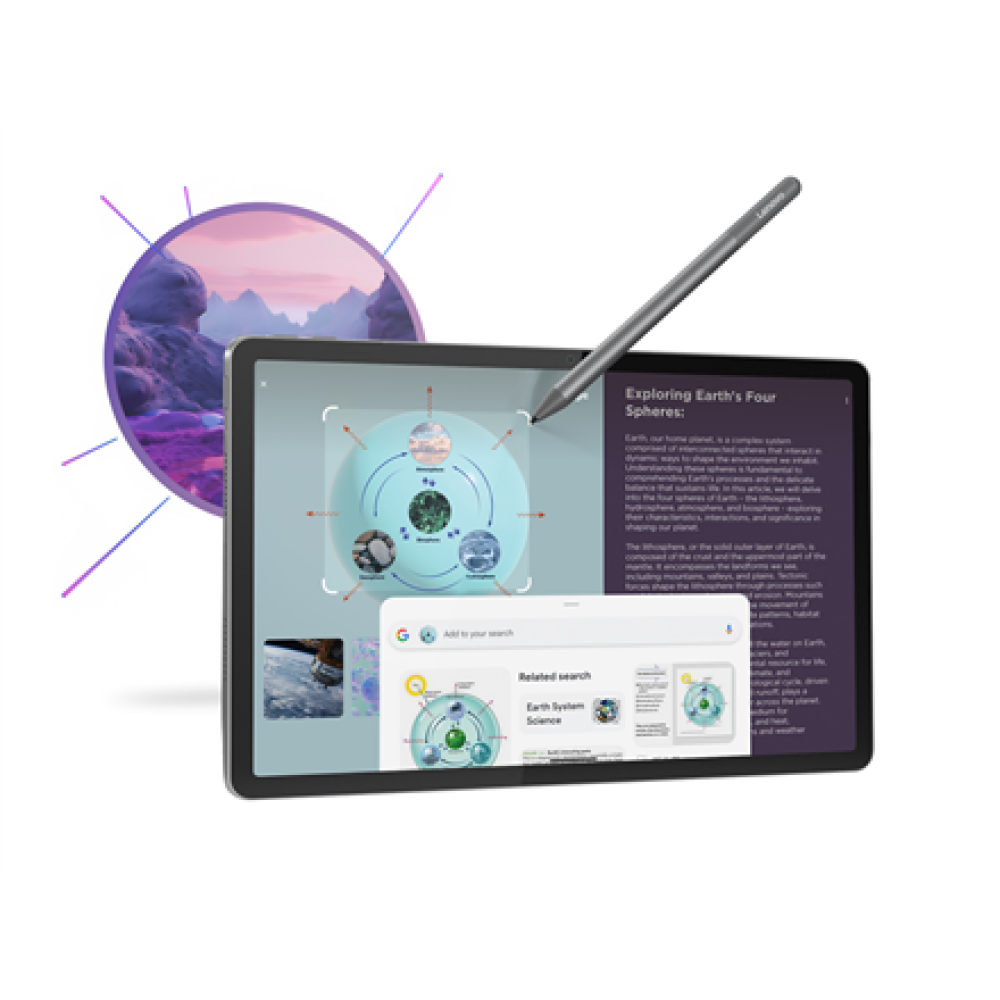 Lenovo Idea Tab 11 2.5K Mediatek Dimensity 6300/8GB/256GB/Android 15/Grey/2Y Warranty , Lenovo Tab (without power adapter) , Idea Tab , 11 , Luna Grey , IPS , 2560x1600 pixels , MediaTek , Dimensity 6300 , 8 GB , Soldered LPDDR4x , 256 GB , Wi-Fi , Front 