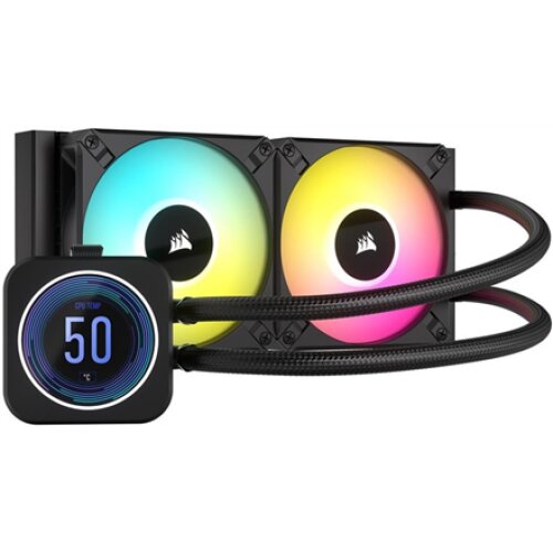Corsair , iCUE H100i ELITE LCD XT Display , Black , Intel, AMD , CPU Liquid Cooler