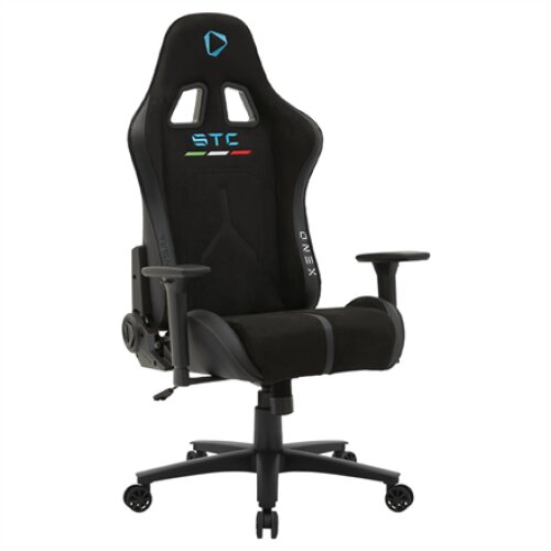 Onex PVC; Nylon caster; Metal , Gaming chairs , STC Alcantara L Series , Black