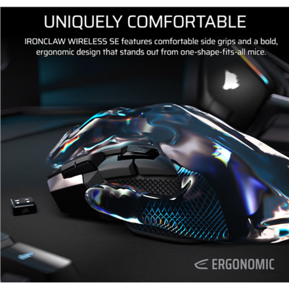 Corsair IRONCLAW SE , Gaming Mouse , Wireless/Wired , 2.4GHz, Bluetooth, USB-C , Black