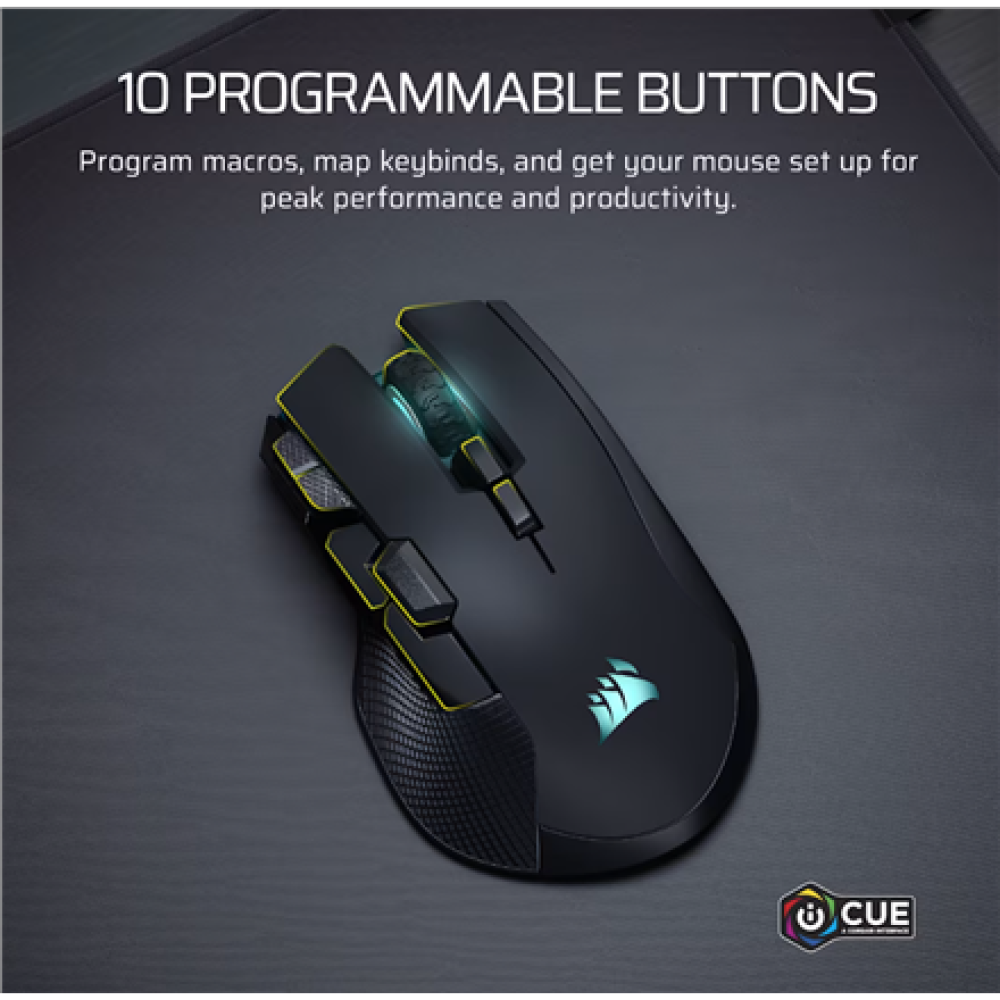 Corsair IRONCLAW SE , Gaming Mouse , Wireless/Wired , 2.4GHz, Bluetooth, USB-C , Black