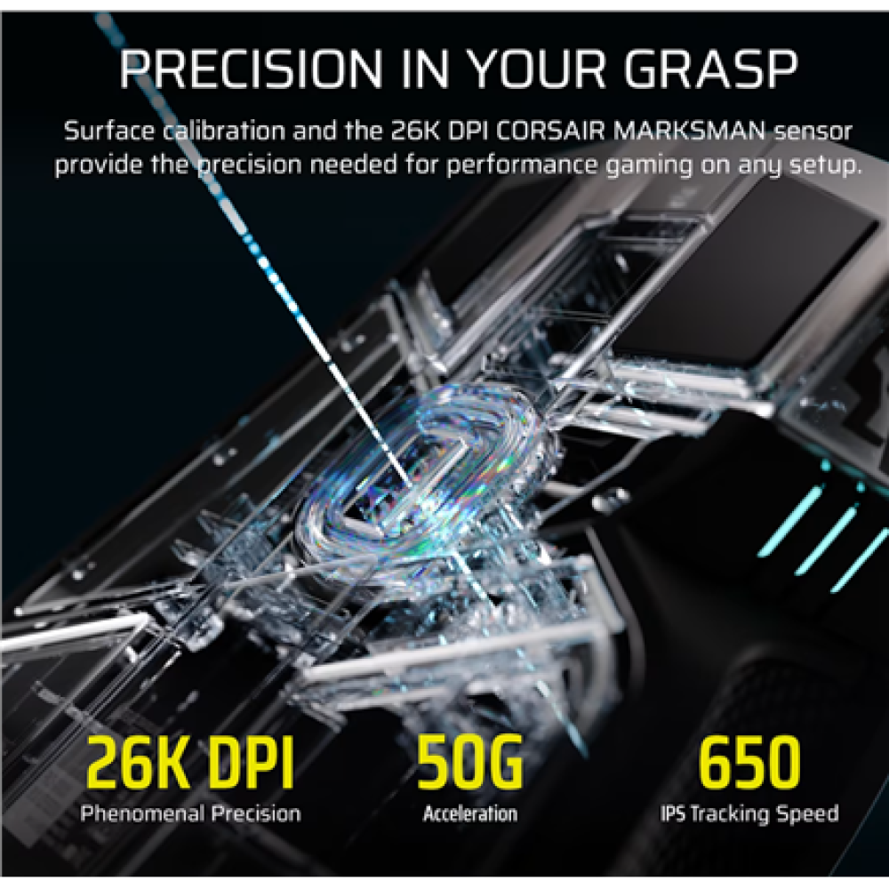 Corsair IRONCLAW SE , Gaming Mouse , Wireless/Wired , 2.4GHz, Bluetooth, USB-C , Black