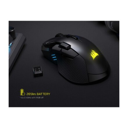 Corsair IRONCLAW SE , Gaming Mouse , Wireless/Wired , 2.4GHz, Bluetooth, USB-C , Black