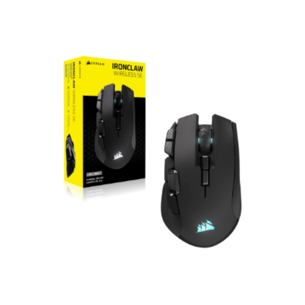 Corsair IRONCLAW SE , Gaming Mouse , Wireless/Wired , 2.4GHz, Bluetooth, USB-C , Black