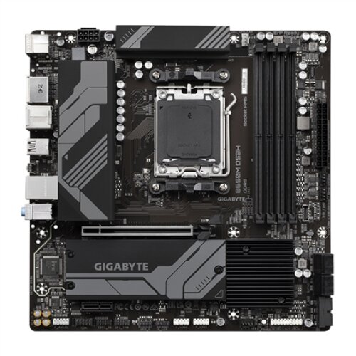 Gigabyte , B650M DS3H 1.0 M/B , Processor family AMD , Processor socket AM5 , DDR5 DIMM , Memory slots 4 , Supported hard disk drive interfaces SATA, M.2 , Number of SATA connectors 4 , Chipset B650 , Micro ATX