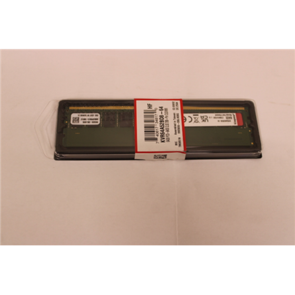 SALE OUT. Kingston KVR64A52BD8-64 64GB 6400MT/s DDR5 Non-ECC CL52 DIMM 2Rx8 , Kingston , KVR64A52BD8-64 , 64 GB , DDR5 , 6400 MHz , PC/server , Registered No , ECC No , UNPACKED