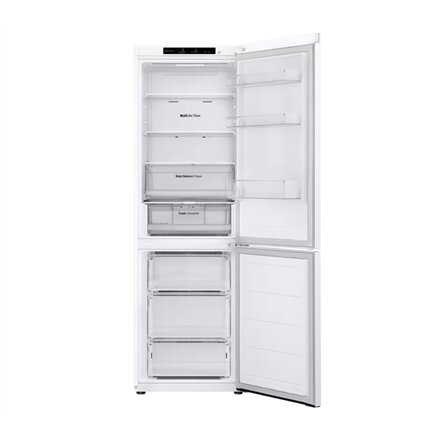 LG Refrigerator , GBV3100ESW , Energy efficiency class E , Free standing , Combi , Height 186 cm , No Frost system , Fridge net capacity 234 L , Freezer net capacity 110 L , Display , 35 dB , White