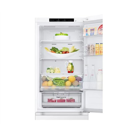 LG Refrigerator , GBV3100ESW , Energy efficiency class E , Free standing , Combi , Height 186 cm , No Frost system , Fridge net capacity 234 L , Freezer net capacity 110 L , Display , 35 dB , White