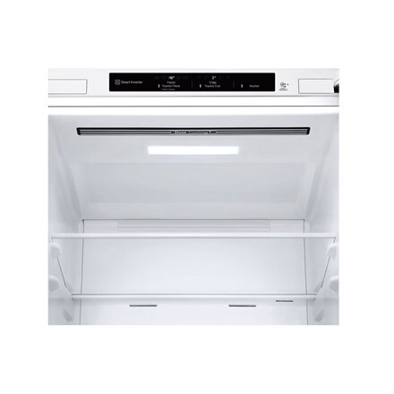 LG Refrigerator , GBV3100ESW , Energy efficiency class E , Free standing , Combi , Height 186 cm , No Frost system , Fridge net capacity 234 L , Freezer net capacity 110 L , Display , 35 dB , White