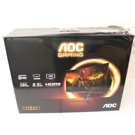 SALE OUT. AOC C27G2Z3/BK 27“ 1920x1080/16:9/300cd/m²/1ms/ DP HDMI Headphone Out , AOC , C27G2Z3/BK , 27 , VA , FHD , 16:9 , 280 Hz , 1 ms , 1920 x 1080 pixels , 300 cd/m² , HDMI ports quantity 2 , Warranty 36 month(s) , DAMAGED PACKAGING