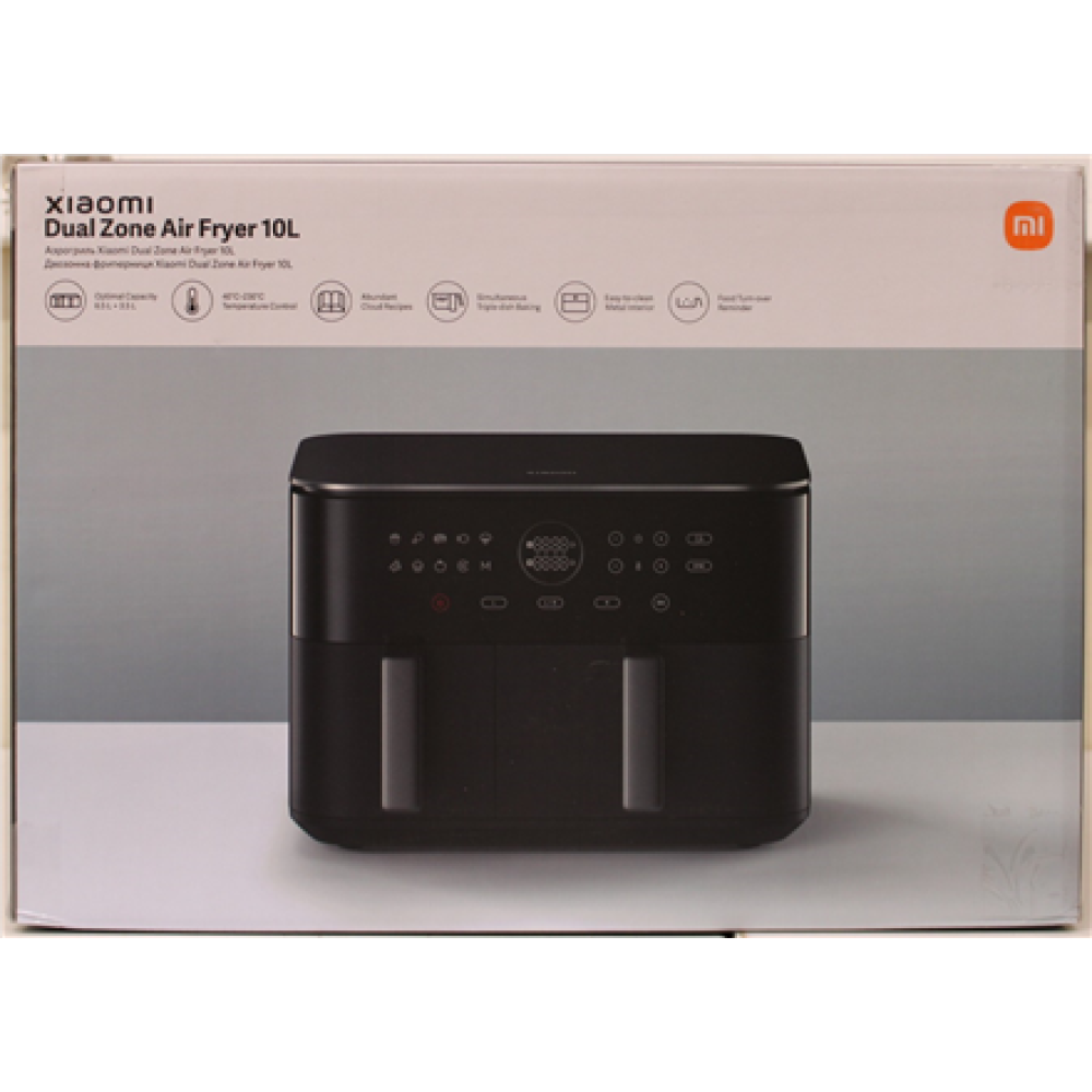 SALE OUT. Xiaomi Dual Zone Air Fryer 10L EU , SALE OUT. Xiaomi Dual Zone Air Fryer EU , Power 2700 W , Capacity 10 L , Black , DAMAGED PACKAGING , 24 month(s)